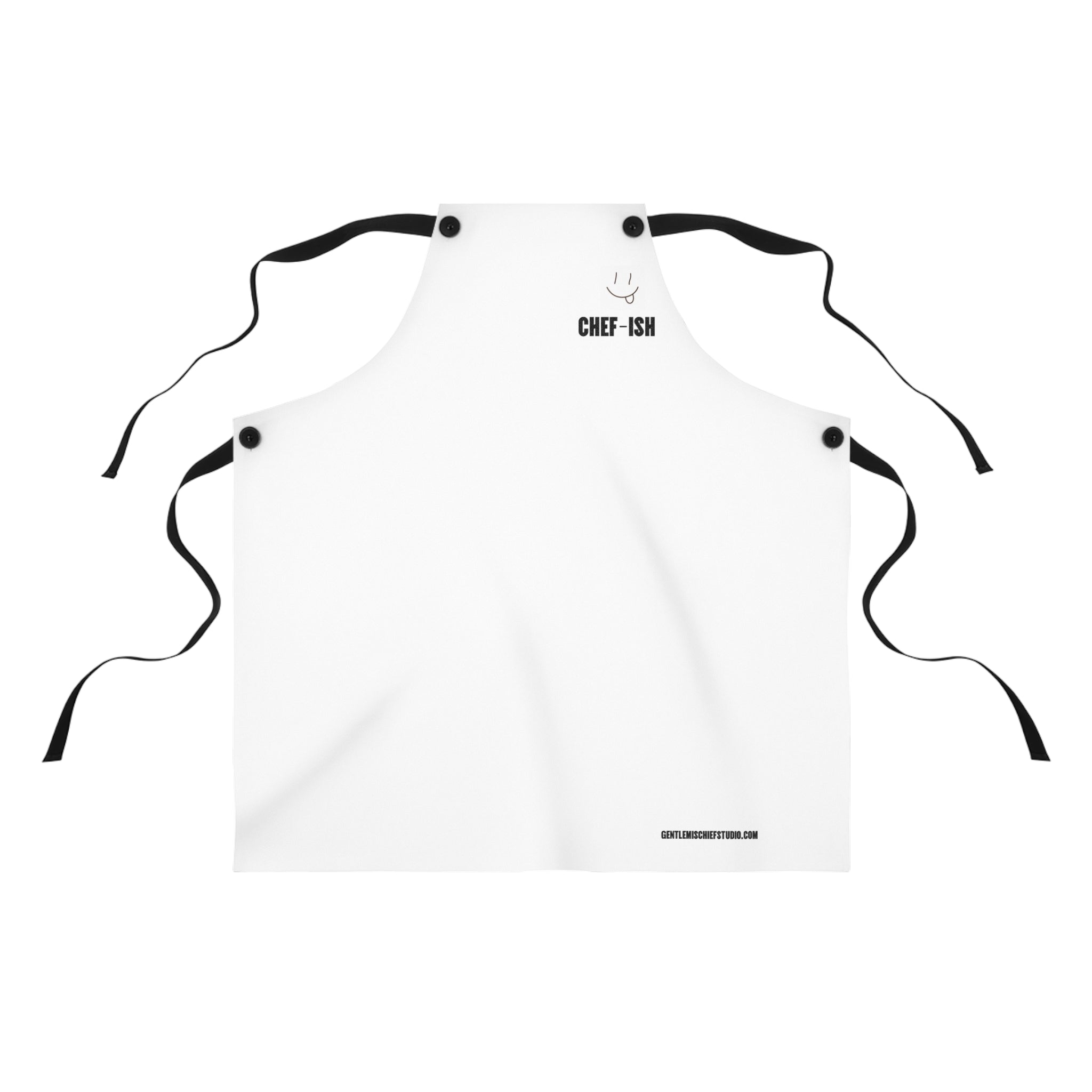 Hand-drawn Smiley Face "Chef-ish Apron" — Funny Chef Smiley Cooking Apron