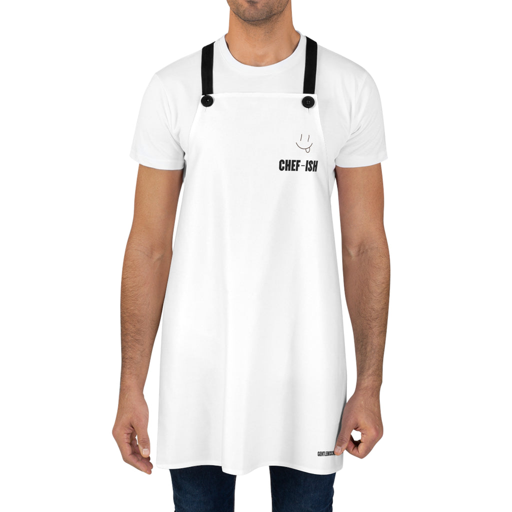 Hand-drawn Smiley Face "Chef-ish Apron" — Funny Chef Smiley Cooking Apron