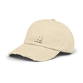 Distressed Hand-drawn Smiley Face Cap by Gentle Mischief Studio