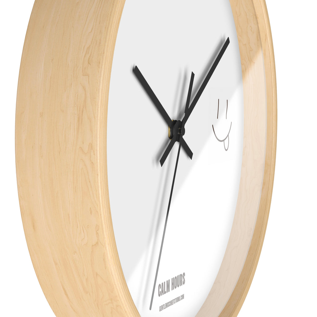 Hand-drawn Smiley Face Wall Clock — Calm Hours Modern Decorative Clock