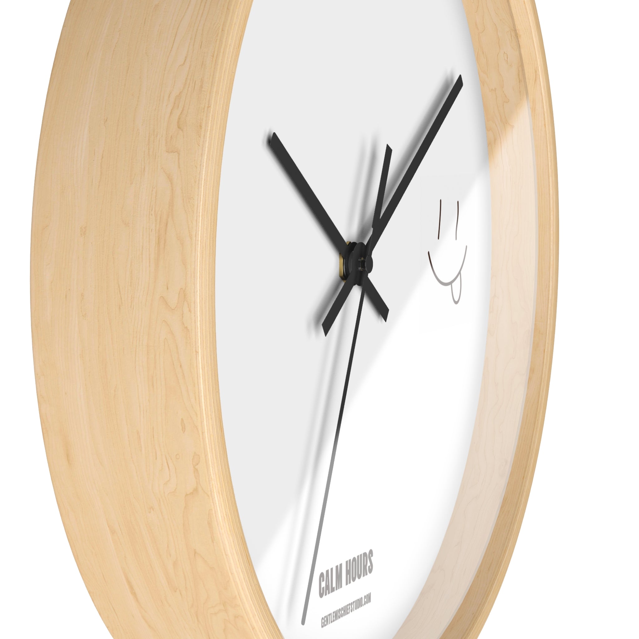 Hand-drawn Smiley Face Wall Clock — Calm Hours Modern Decorative Clock