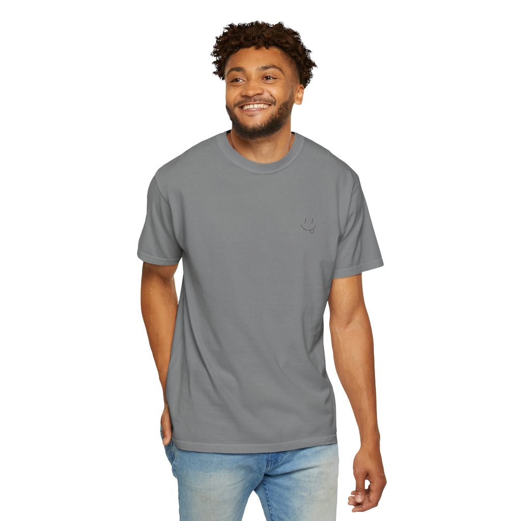 Hand-drawn Smiley Face Unisex Tee "EMOTIONALLY OFFLINE"