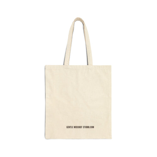 Hand-drawn Smiley Face Cotton Canvas Tote Bag by Gentle Mischief Studio