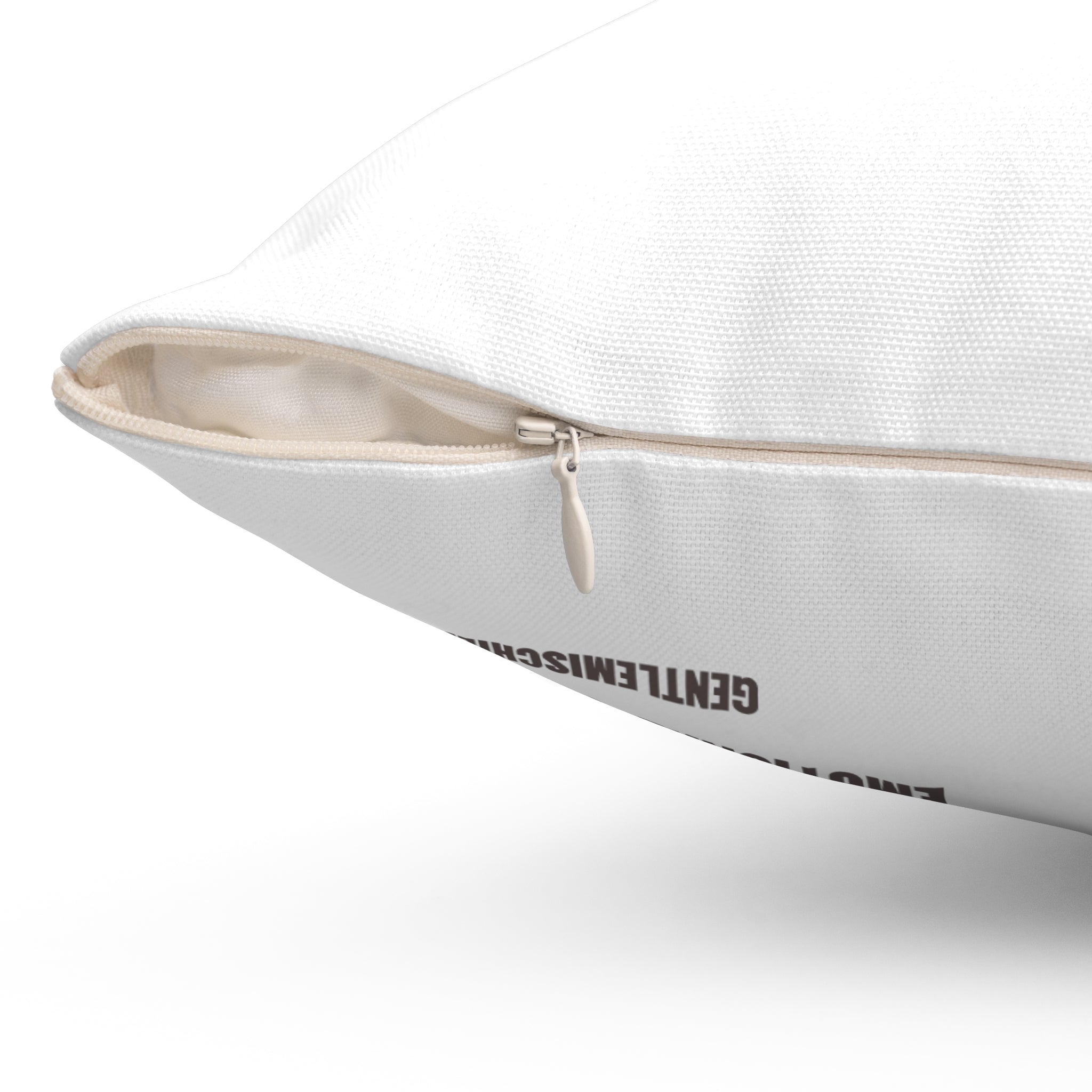 Emotional Support Pillow — Square Decorative Throw Pillow with Minimal Smile