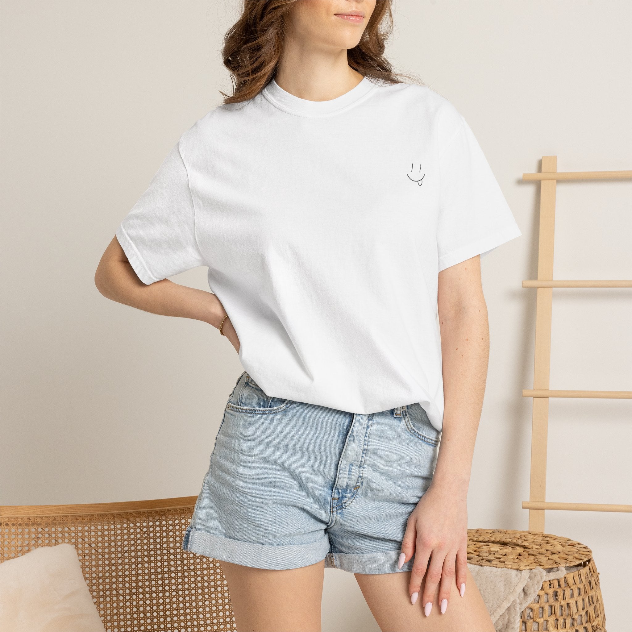 Hand-drawn Smiley Unisex Tee by Gentle Mischief Studio